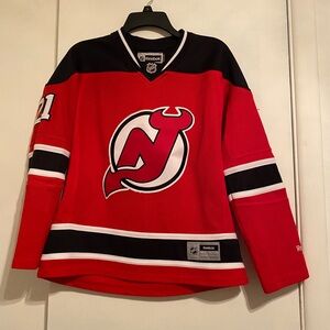 Reebok Black and Red NHL Replica Hockey Sporty Jersey, #21 Palmieri, Size MM